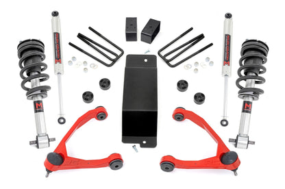 3.5 Inch Lift Kit; Forged UCA; M1 Strut; Chevy/GMC 1500 (14-16) 19440RED