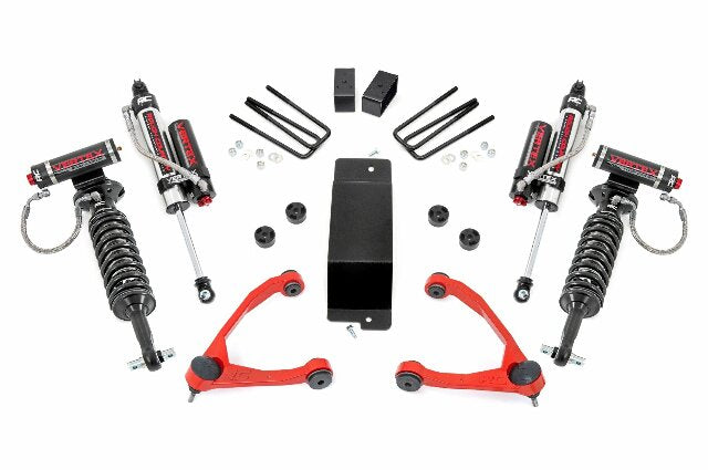 Fits Chevy/GMC 1500 (07-16) 3.5 Inch Lift Kit; Forged UCA; Vertex; 19450RED