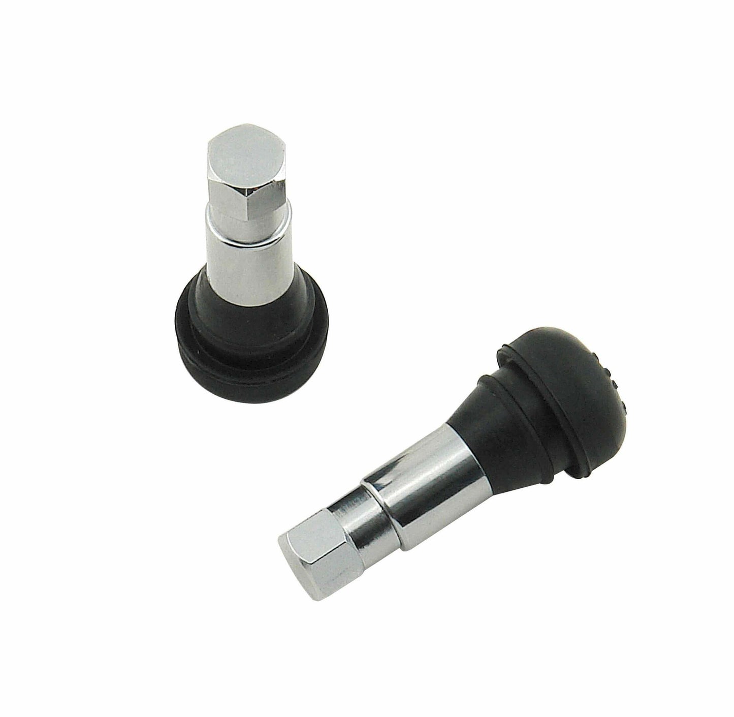 Mr. Gasket Chrome Tire Valve Stems - Stock length - 1955MRG