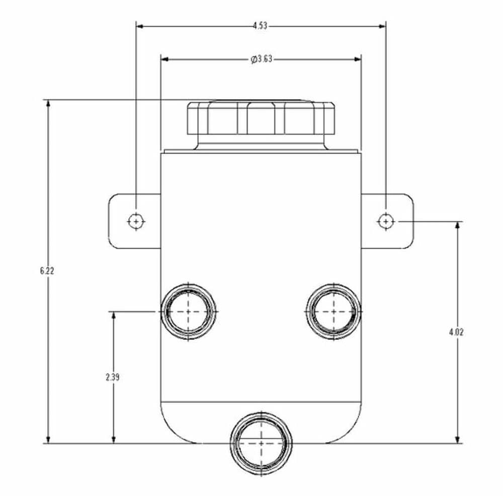 Fits 1970-1974 Dodge Challenger Power Steering Remote Reservoir-Black 198-212
