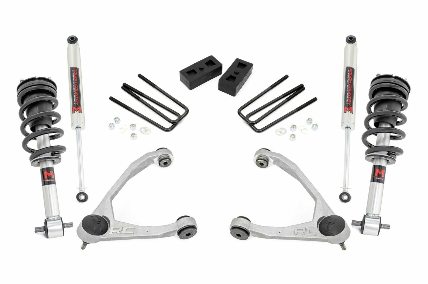 3.5 Inch Lift Kit; Cast Steel; M1 Strut; Chevy/GMC 1500 (14-16) 19840