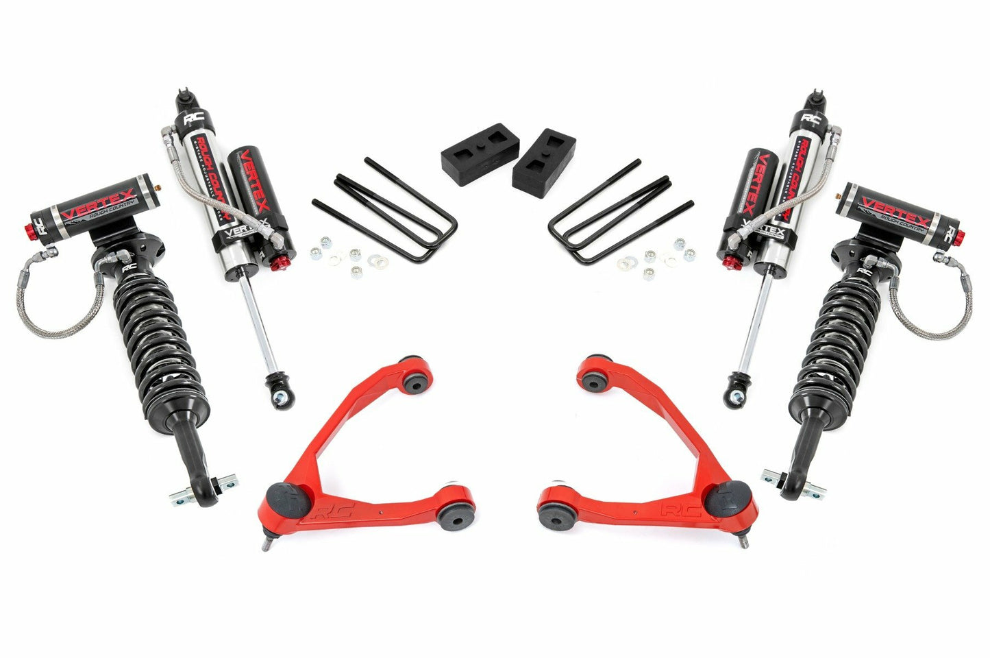 Fits Chevy/GMC 1500 (07-13) 3.5" Lift Kit Forged UCA Cast Steel Vertex 19850RED