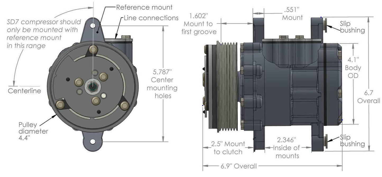SD7 A/C Compressor - 199-102
