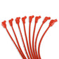 Spark Plug Wire Set Universal 8mm Silicone Spiro Pro 350 ohm/ft Red 76258