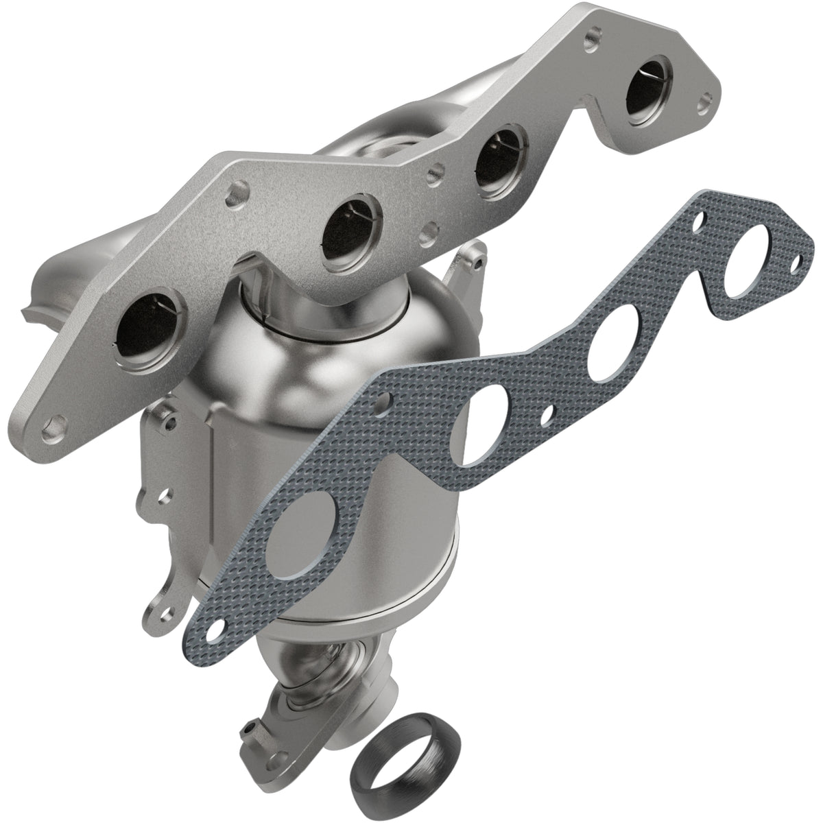 Catalytic Converter with Integrated Exhaust Manifold for HM Grade Federal / EPA Compliant Direct-Fit Manifold Catalytic
