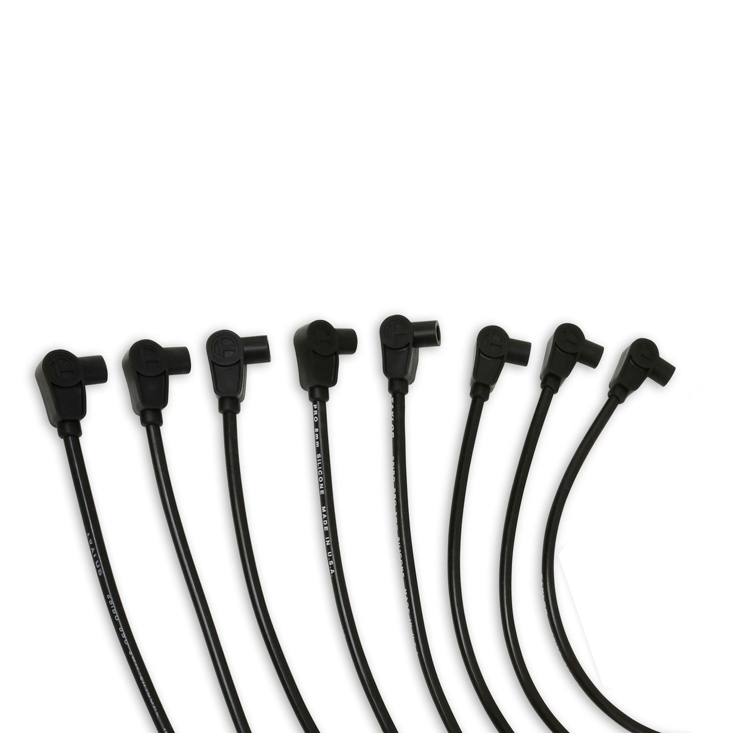 Spark Plug Wire Set Universal 8mm Silicone Spiro Pro 350 ohm/ft Black 76030