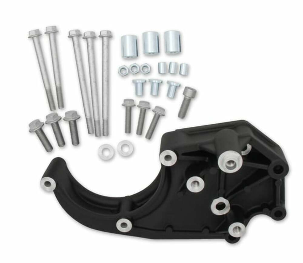 Black Passenger's Side Bracket Only (A/C)-Fits Sanden SD508 or SD7 Comp 20-134BK