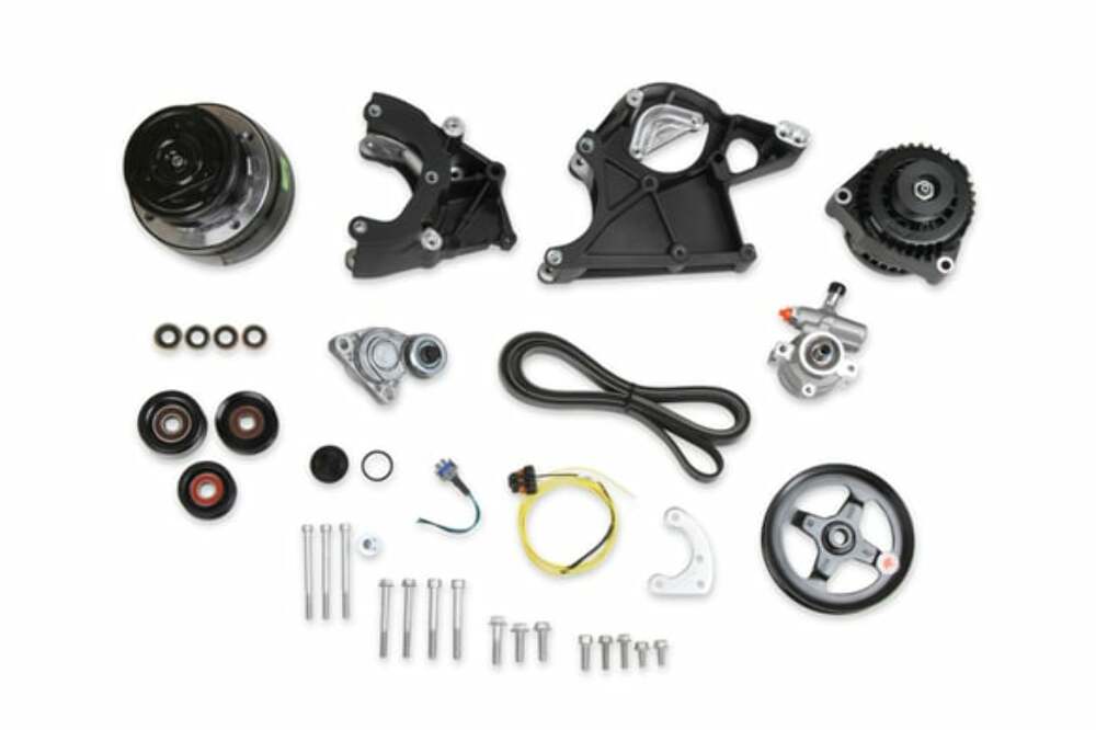 LS/LT Complete Accessory Drive Kit- Black Finish - 20-136BK