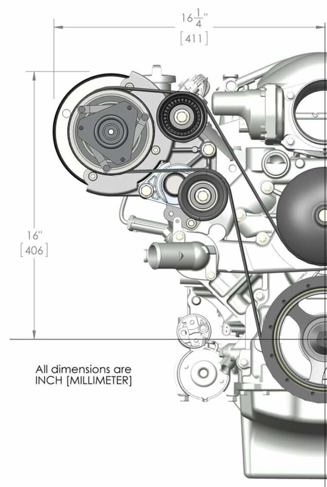 Passenger's Side A/C Bracket-R4 A/C Compressor, Tensioner, & Pulleys 20-140P