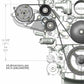 Passenger's Side A/C Bracket- SD7 A/C Compressor, Tensioner, & Pulleys 20-142BK