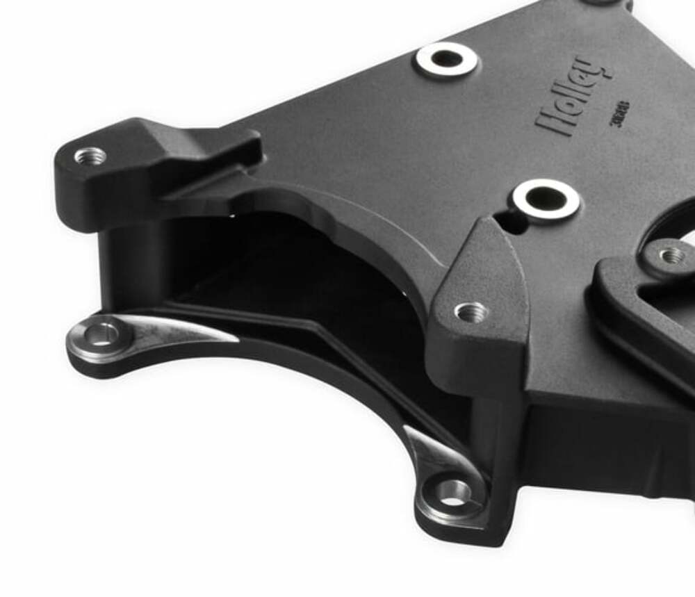 LS/LT Alternator & Power Steering Pump Acc Drive Kit Side Bracket-Black 20-143BK