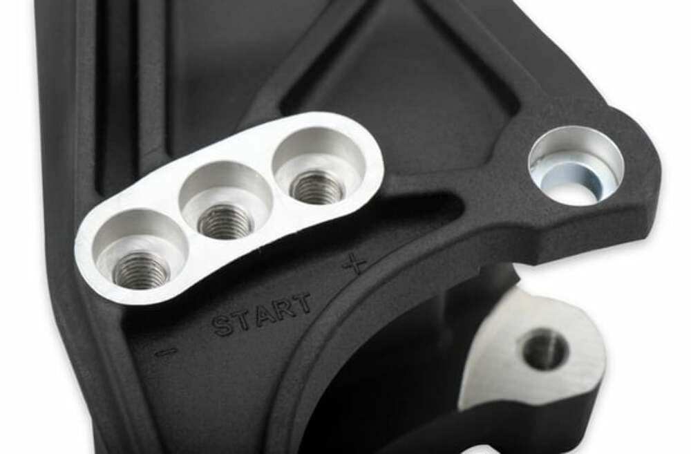 Low LS Drive System (Alt, P/S w/o A/C) Driver's Side- Black Finish - 20-156BK