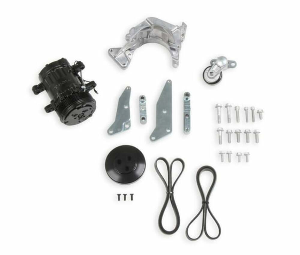 Low LS Drive System (A/C) w/ Sanden SD7 Compressor Passenger Side Black 20-160BK