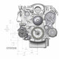 Low LS Complete Accessory Drive System (Alt, P/S & A/C)- Polished Finish 20-162P