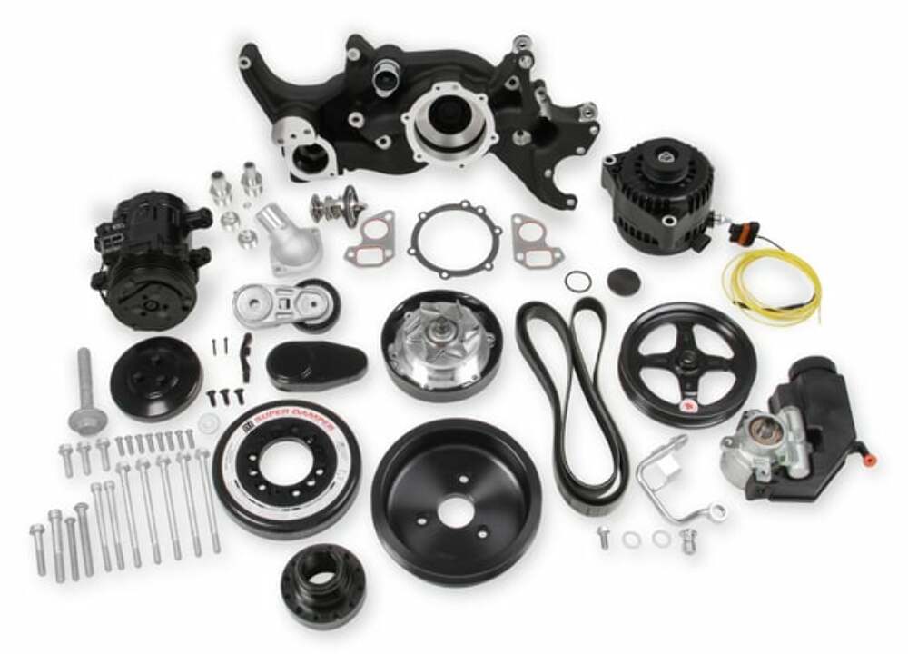 Holley 20-180BK Premium Black Mid-Mount Complete Accessory System