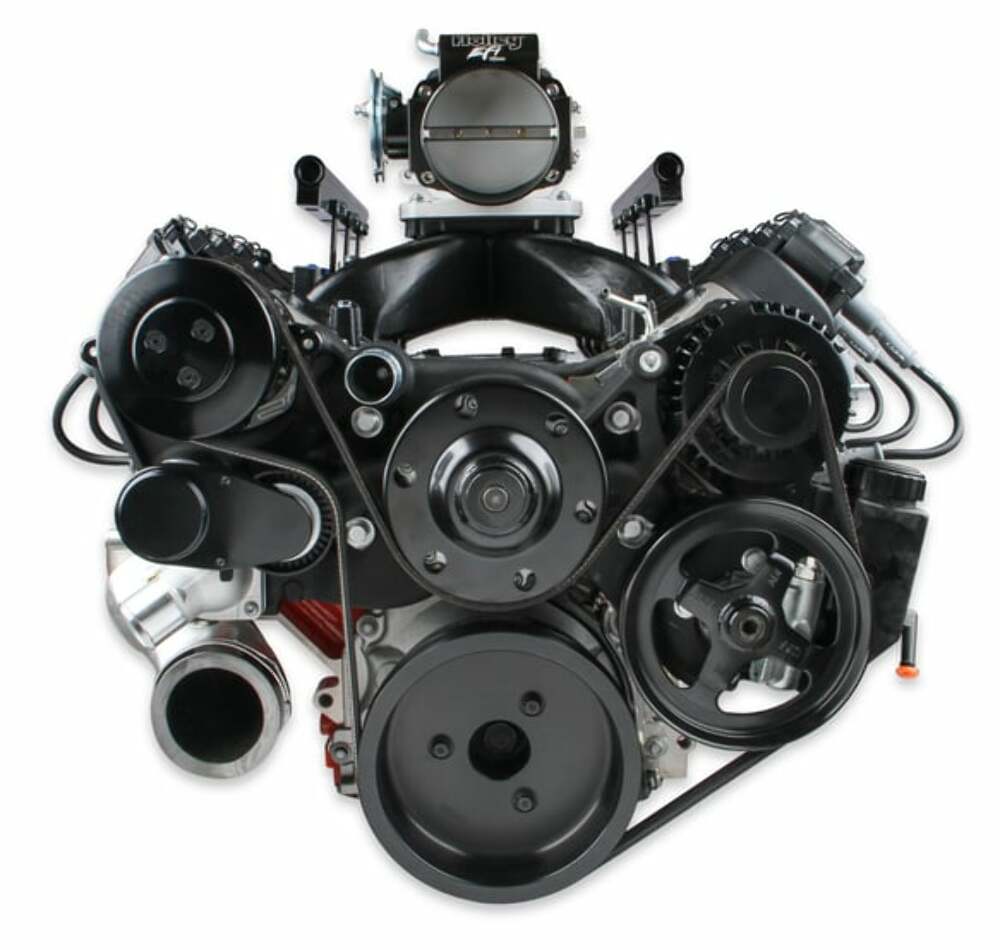 Holley 20-180BK Premium Black Mid-Mount Complete Accessory System