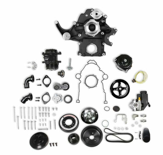 Fits 1974-93 Dodge Ramcharger Holley Mid-Mount Complete Accessory Black 20-292BK