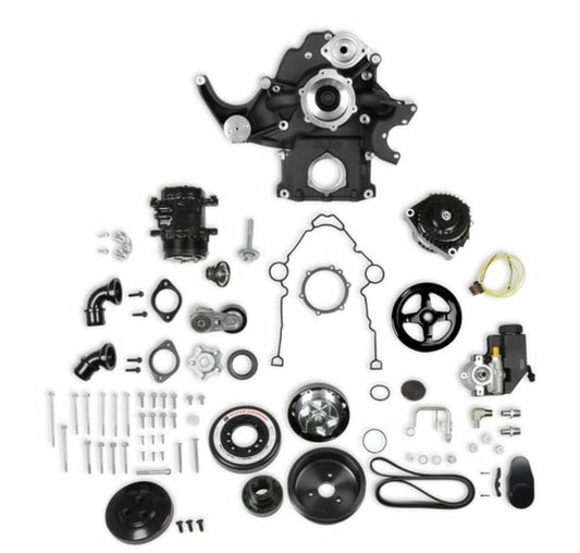 Fits 1974-93 Dodge Ramcharger Holley Mid-Mount Complete Accessory Black 20-293BK