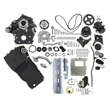 Holley Godzilla High-Mount Accessory Drive - With Holley Oiling System - Complete Kit - Black-20-340BK