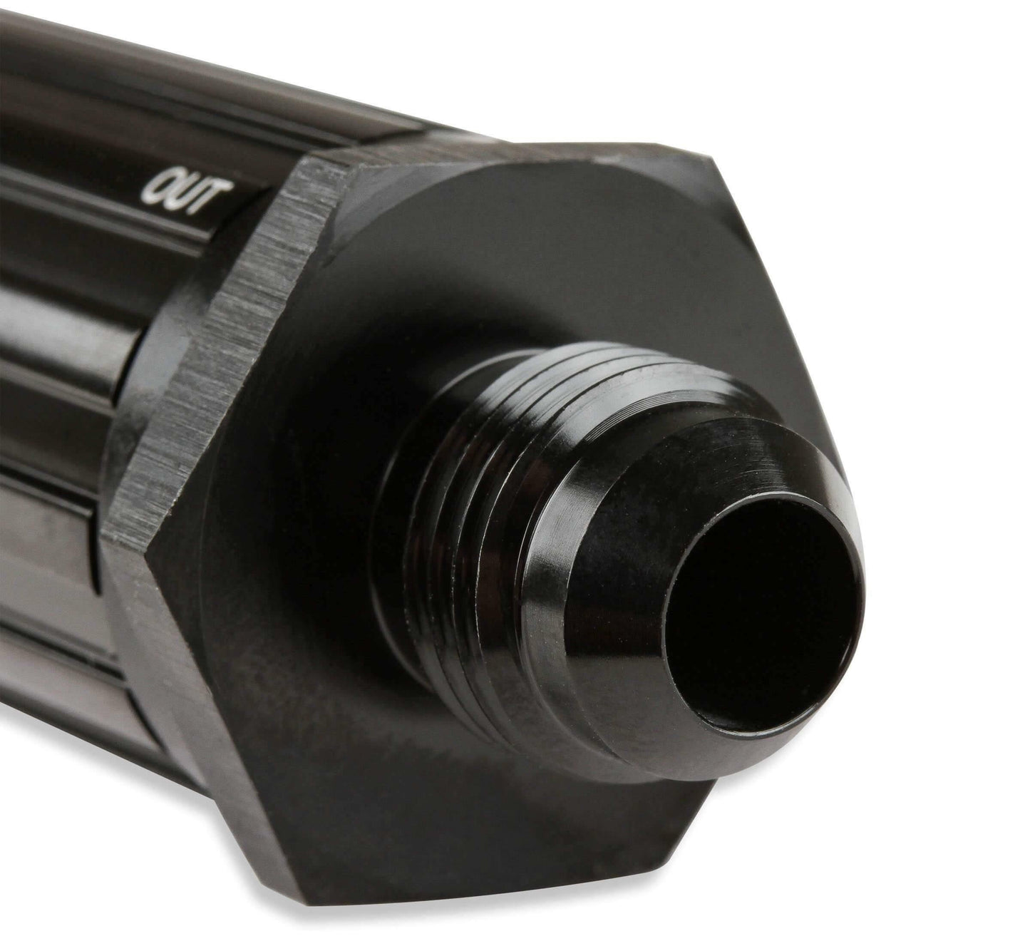 Mr. Gasket -6 AN Male Fuel Filter 30 Micron - Black - 2006-BL
