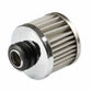 Mr. Gasket Valve Cover Breather Push-In Round Steel/Rubber Chrome 2049G