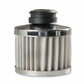 Mr. Gasket Valve Cover Breather Push-In Round Steel/Rubber Chrome 2049G