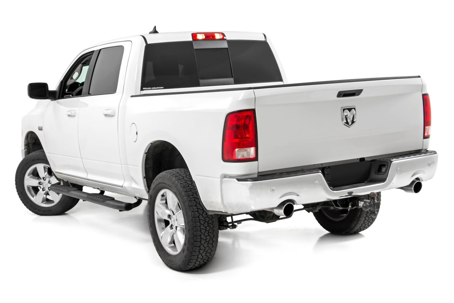 Fits Ram 1500/2500/3500 2WD/4WD Oval Nerf Step; Crew Cab; Black; 21003