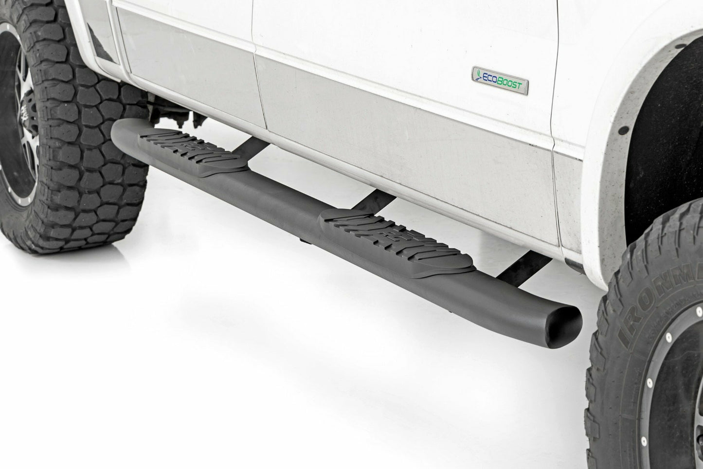 Fits Ford F-150 2WD/4WD (2009-2014) Oval Nerf Step; Crew Cab; Black; 21007