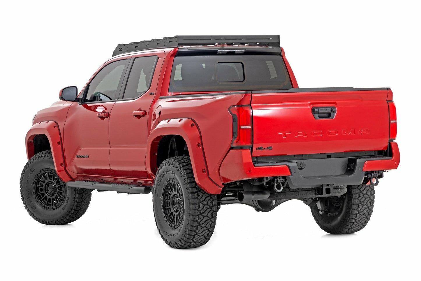 Fits Toyota Tacoma 2WD/4WD (2024) Oval Nerf Step; Double Cab; Black; 21017