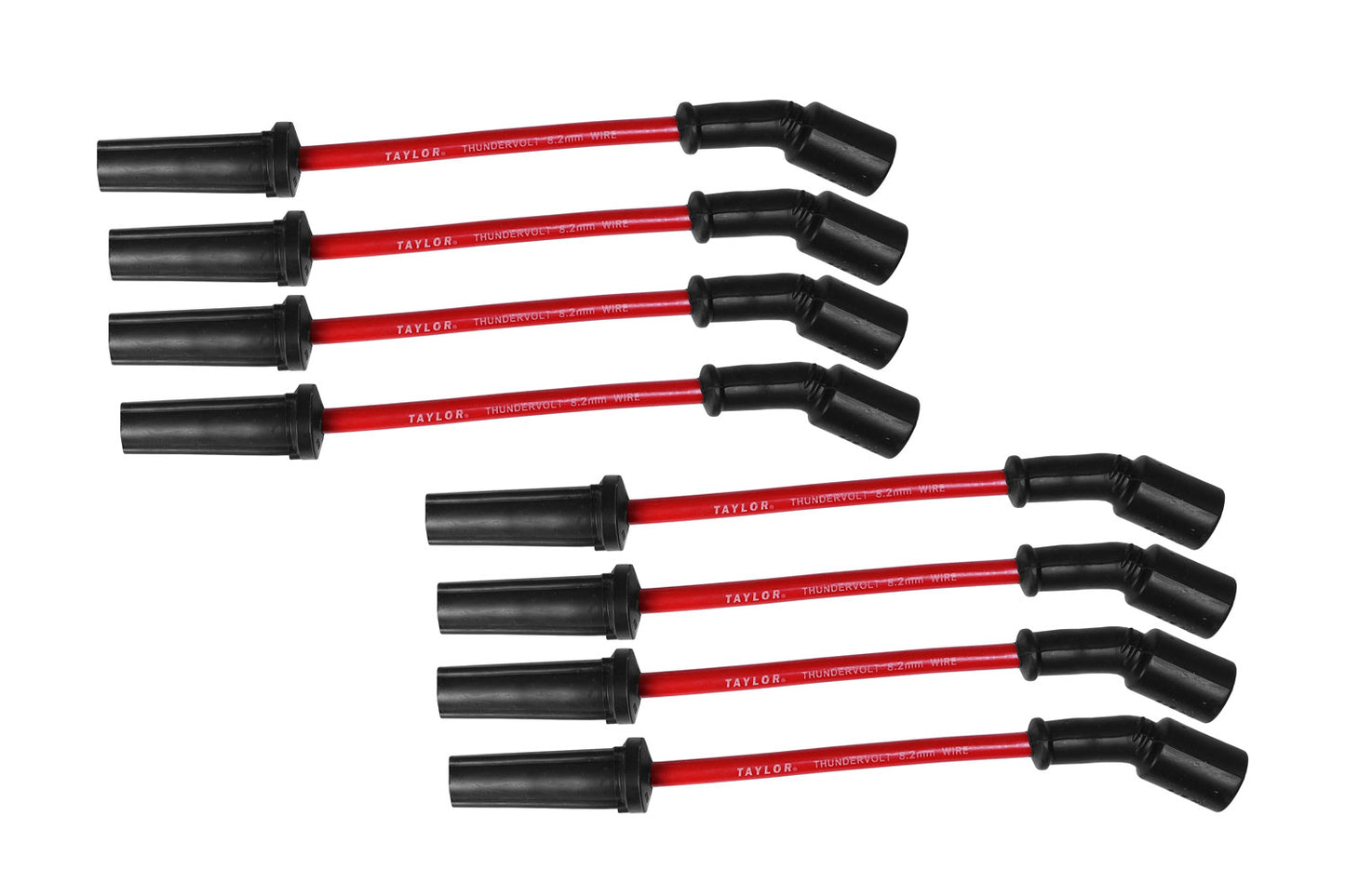 Spark Plug Wire Set Universal 8.2mm Silicone Thundervolt 40 ohm/ft Red 84244