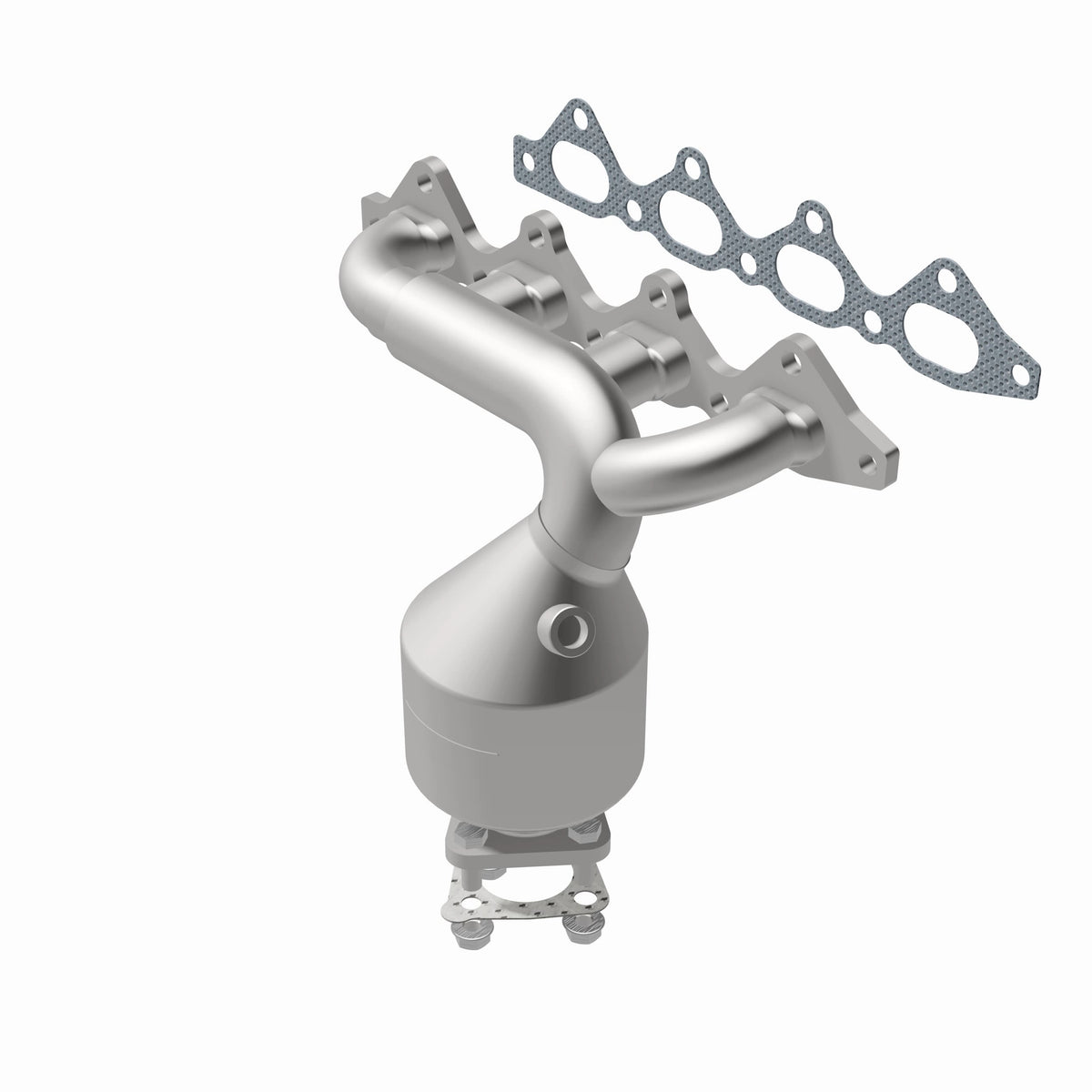 Catalytic Converter with Integrated Exhaust Manifold for HM Grade Federal / EPA Compliant Direct-Fit Manifold Catalytic