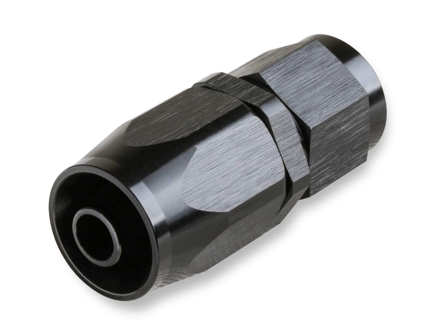Mr. Gasket -8 AN Straight Swivel Hose End - Black - 220108-BL