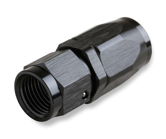 Mr. Gasket -8 AN Straight Swivel Hose End - Black - 220108-BL