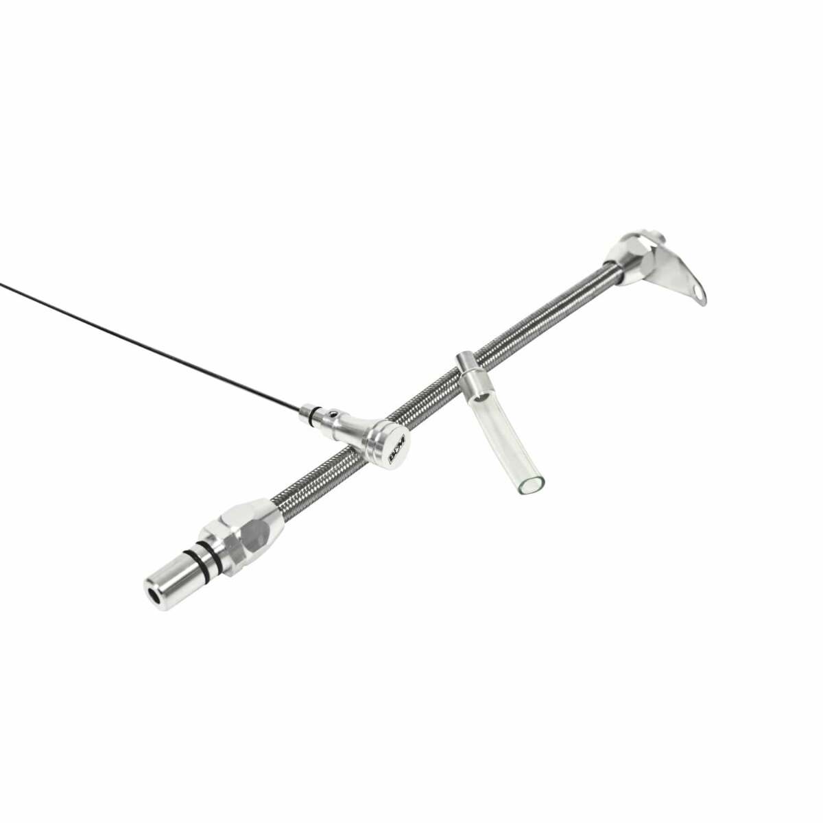 B&M Billet Aluminum/Stainless Steel Braided Dipstick - GM TH400 - 22166