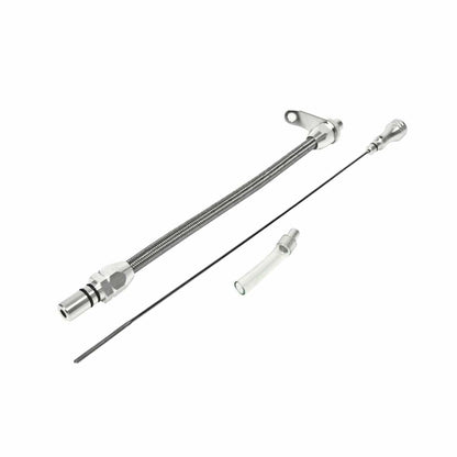 B&M Billet Aluminum/Stainless Steel Braided Dipstick - GM TH400 - 22166