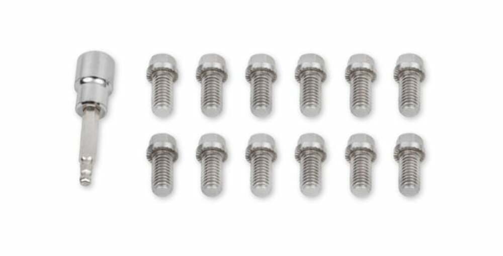 Mr. Gasket Headlock Locking Header Bolts - 3/8-16 x 3/4 Inch - Set of 12 - 2230G