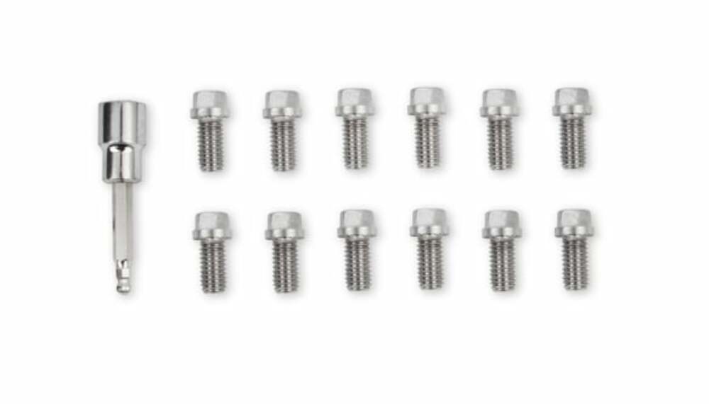 Mr. Gasket Headlock Locking Header Bolts - 3/8-16 x 3/4 Inch - Set of 12 - 2230G