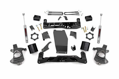 Fits Chevy/GMC 1500 4WD (14-18 & Classic) 5 Inch Lift Kit; Cast Steel; 22330