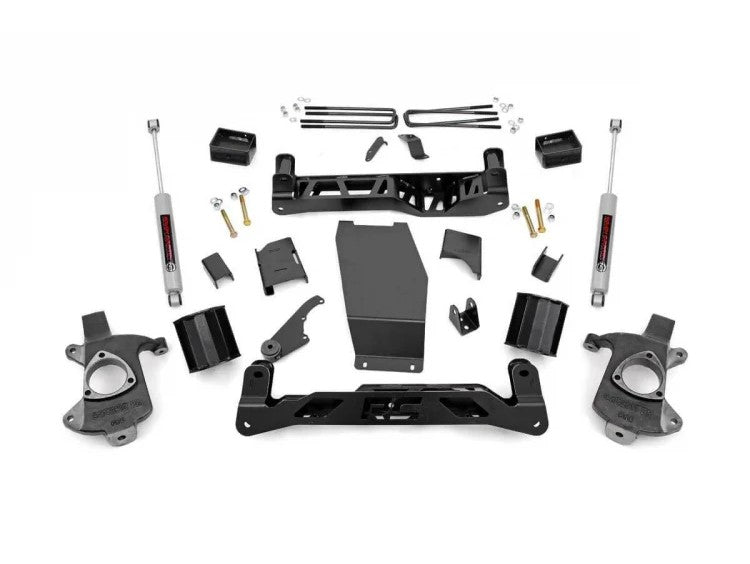 Fits Chevy/GMC 1500 (14-18 & Classic) 5" Lift Kit; Cast Steel; N3 Struts; 22333