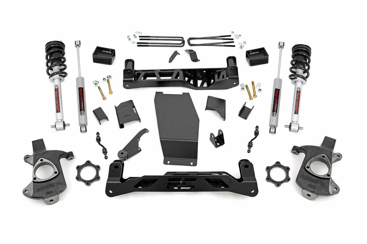 Fits Chevy/GMC 1500 (14-18 & Classic) 5" Lift Kit; Cast Steel; N3 Struts; 22333