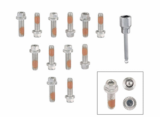 Mr. Gasket Headlock Locking Header Bolts - M8-1.25 x 25mm - Set of 12 - 2235G