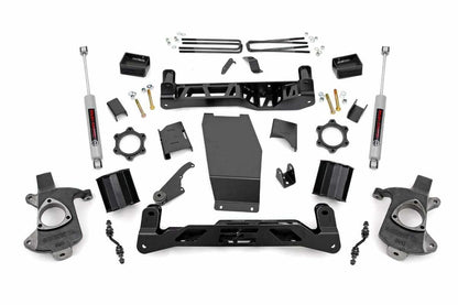 Fits Chevy/GMC 1500 (14-18 & Classic) 5 Inch Lift Kit; Alum/Stamp Steel; 22431