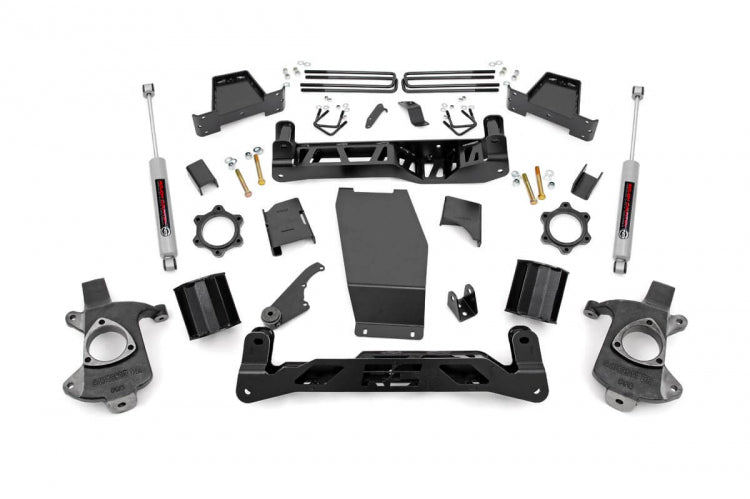 Fits Chevy/GMC 1500 (14-18 & Classic) 6 Inch Lift Kit; Alum/Stamp Steel; 22731