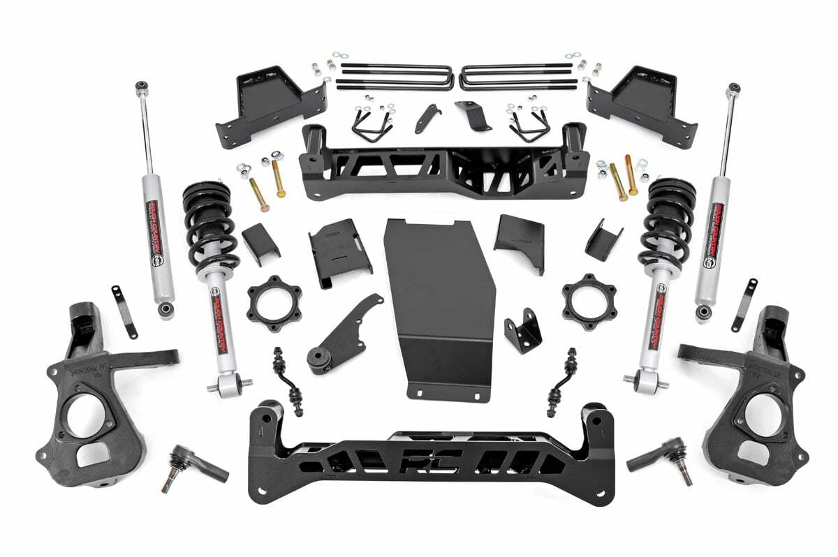 Fits Chevy/GMC 1500 (14-18 & Classic) 7" Lift Kit; Cast Steel; N3 Struts; 22833