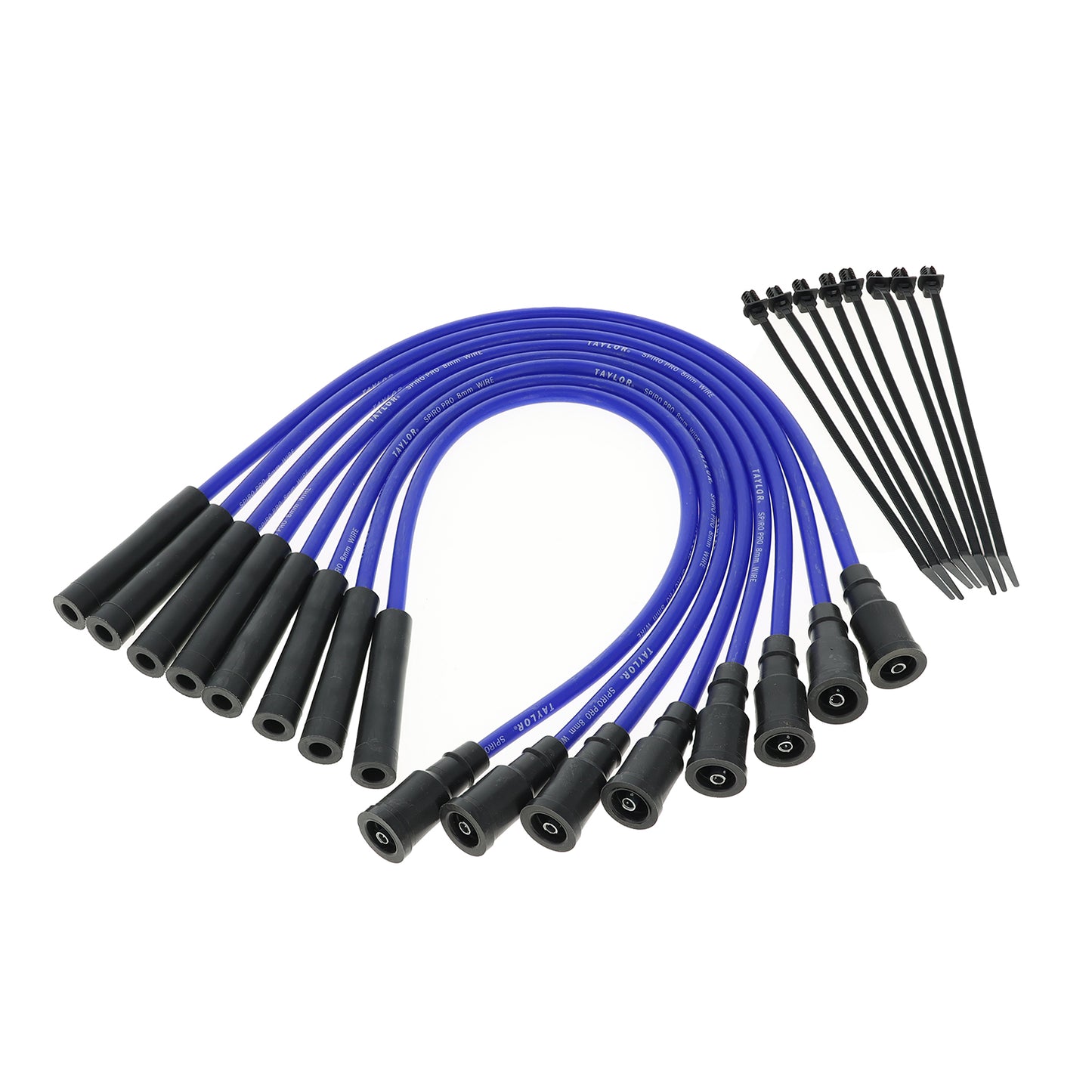 Spark Plug Wire Set Universal 8mm Silicone Spiro Pro 350 ohm/ft Blue 72694