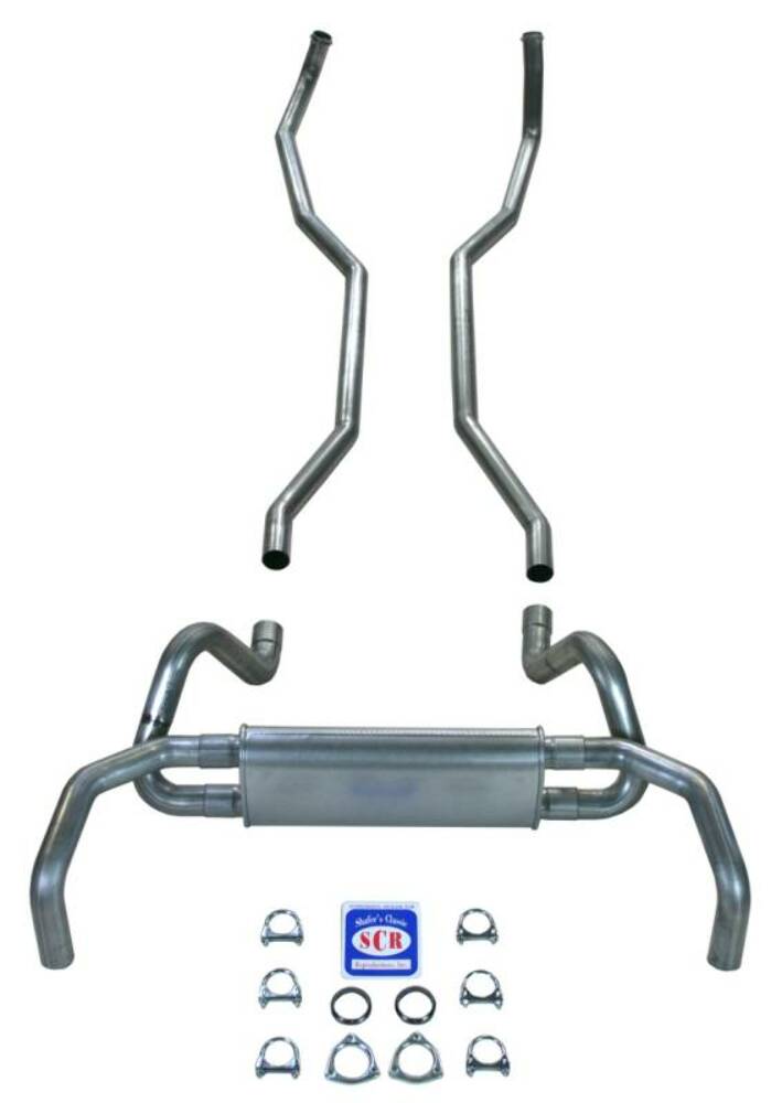 Fits 1967 - 1969 Camaro 2-1/2" Exhaust System with Big Block 2-1/2" Cast Iron Manifolds 23015