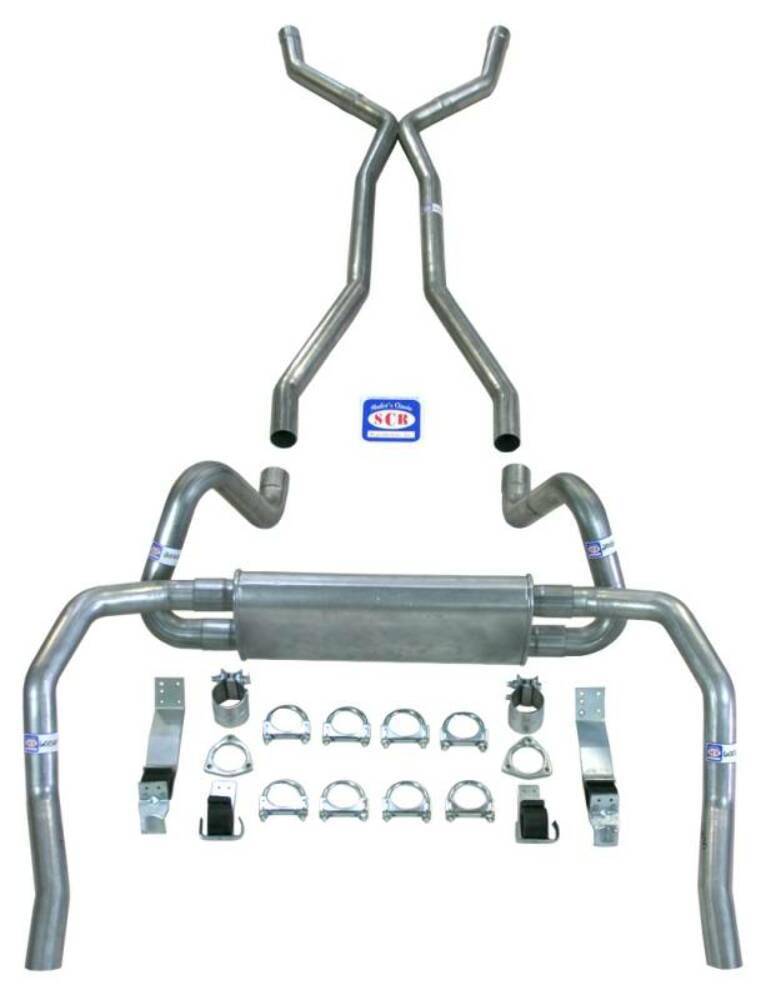 Fits 1967 - 1969 Camaro "X Style" 2-1/2" Exhaust System with Big Block with Long Style Headers 23023