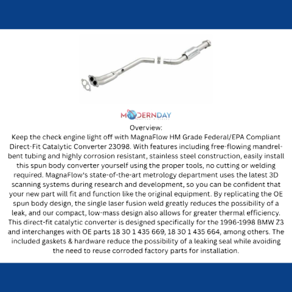 1996-1998 BMW Z3 Direct-Fit Catalytic Converter 23098 Magnaflow