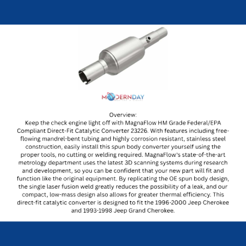 1996-2000 Jeep Cherokee Direct-Fit Catalytic Converter 23226 Magnaflow