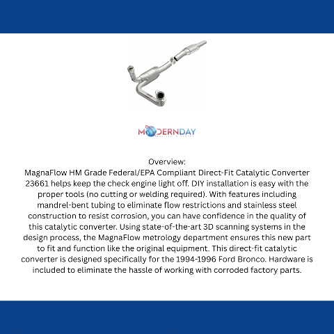1994-1996 Ford Bronco Direct-Fit Catalytic Converter 23661 Magnaflow